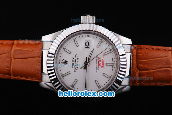 Rolex Datejust Working Chronograph Automatic Movement with White Dial - Click Image to Close